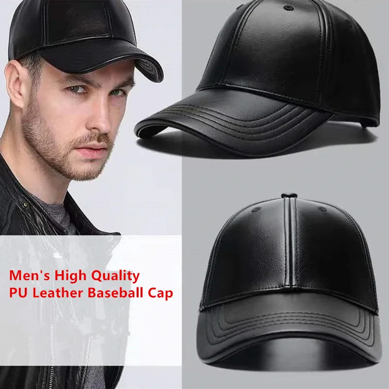 Casquette Unisexe Cuir PU